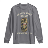 Jimmy Carter Supporter Long Sleeve Shirt I'm Nuts About Jimmy Vote Carter In '76 Peanut