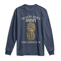 Jimmy Carter Supporter Long Sleeve Shirt I'm Nuts About Jimmy Vote Carter In '76 Peanut