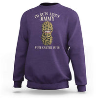 Jimmy Carter Supporter Sweatshirt I'm Nuts About Jimmy Vote Carter In '76 Peanut
