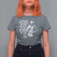 Huey P.Newton Quote T Shirt For Women People Should Not To Be Made To Serve The Laws Black History Month