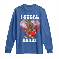 Funny Bigfoot Valentine's Day I Steal Heart Long Sleeve Shirt