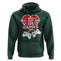 Funny Valentine's Day Gaming Hoodie V Is For Video Games Big Heart