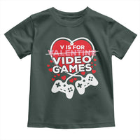 Funny Valentine's Day Gaming Toddler T Shirt V Is For Video Games Big Heart