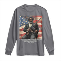 Frederick Douglass Long Sleeve Shirt A Man's Rights Rest In Three Boxes American Flag