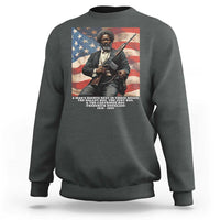 Frederick Douglass Sweatshirt A Man's Rights Rest In Three Boxes American Flag