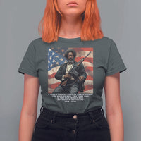 Frederick Douglass T Shirt For Women A Man's Rights Rest In Three Boxes American Flag