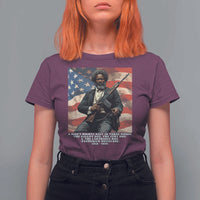 Frederick Douglass T Shirt For Women A Man's Rights Rest In Three Boxes American Flag