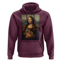 Mona Lisa Holding Groundhog Parody Painting Hoodie Funny Groundhog Day
