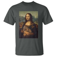 Mona Lisa Holding Groundhog Parody Painting T Shirt Funny Groundhog Day