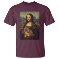 Mona Lisa Holding Groundhog Parody Painting T Shirt Funny Groundhog Day