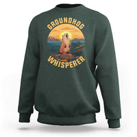 Funny Groundhog Whisperer Sweatshirt Screaming Woodchuck Mountain Forest