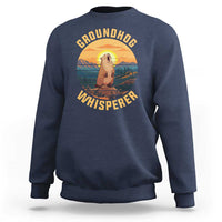 Funny Groundhog Whisperer Sweatshirt Screaming Woodchuck Mountain Forest