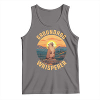 Funny Groundhog Whisperer Tank Top Screaming Woodchuck Mountain Forest