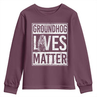 Groundhog Lives Matter Youth Sweatshirt Funny Woodchuck Groundhog Day