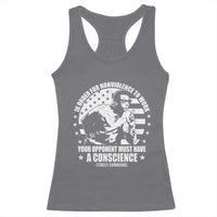 Stokely Carmichael Quote Racerback Tank Top In Order For Nonviolence To Work Your Opponent Must Have A Conscience