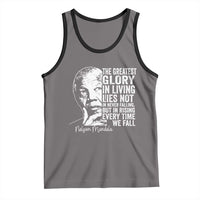 Nelson Mandela Quote Tank Top The Greatest Glory In Living Lies Not In Never Falling But In Rising