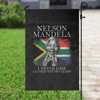 Nelson Mandela Quote Garden Flag I Never Lose I Either Win Or I Learn Vintage South African Flag