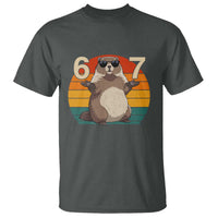Funny Groundhog 67 T Shirt Six Seven Meme Retro Vintage Woodchuck Day - Wonder Print Shop