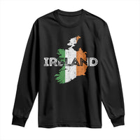 Vintage Irish Map Ireland Pride Souvenir Long Sleeve Shirt