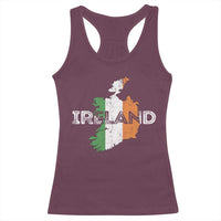 Vintage Irish Map Ireland Pride Souvenir Racerback Tank Top