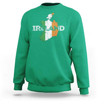Vintage Irish Map Ireland Pride Souvenir Sweatshirt