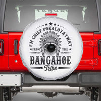 I Am Chief Pokalotatwat From The Bangahoe Tribe Spare Tire Cover Funny Native American Racoon