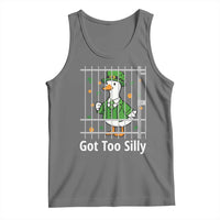 Funny Got Too Silly St Patricks Day Tank Top Goose Pun Humor Animal Lovers Shamrock