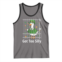 Funny Got Too Silly St Patricks Day Tank Top Goose Pun Humor Animal Lovers Shamrock