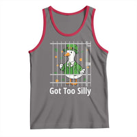 Funny Got Too Silly St Patricks Day Tank Top Goose Pun Humor Animal Lovers Shamrock