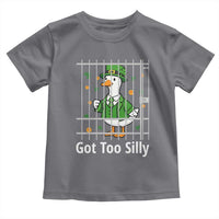 Funny Got Too Silly St Patricks Day Toddler T Shirt Goose Pun Humor Animal Lovers Shamrock
