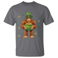 Funny St Patricks Day Bigfoot Lucky Pot Gold Sunglasses Sasquatch T Shirt