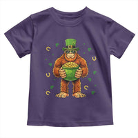 Funny St Patricks Day Bigfoot Lucky Pot Gold Sunglasses Sasquatch Toddler T Shirt