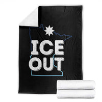 Ice Out Of Minnesota Throw Blanket MN Map Immigration Protest Community Resistance