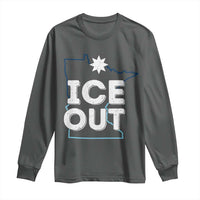 Ice Out Of Minnesota Long Sleeve Shirt MN Map Immigration Protest Community Resistance