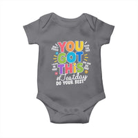 Funny Test Day You Got This Do Your Best Baby Onesie Colorful Flowers