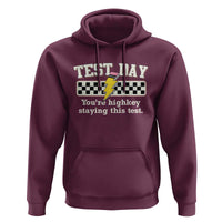 Funny Test Day You're Highkey Staying This Test Hoodie Teacher Pencil Lightning Bolt