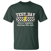 Funny Test Day You're Highkey Staying This Test T Shirt Teacher Pencil Lightning Bolt