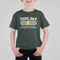 Funny Test Day You'll Eat The Test And Leave No Crumbs T Shirt For Kid Teacher Pencil Lightning Bolt