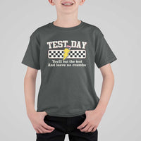 Funny Test Day You'll Eat The Test And Leave No Crumbs T Shirt For Kid Teacher Pencil Lightning Bolt