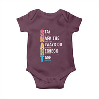 SMART Stay Focused Mark The Right Choice Baby Onesie Test Day Teacher