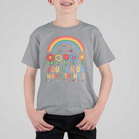 Funny You Can Do Hard Things T Shirt For Kid Motivational Quote Flowers Rainbow
