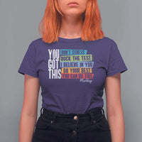 Funny Test Day You Got This T Shirt For Women Don't Stress Rock The Test Teacher Testing Day
