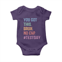 Funny Test Day You Got This Bruh No Cap Baby Onesie Testing Day Motivation