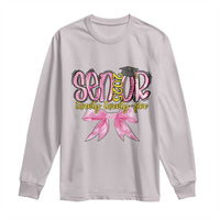 Funny Senior EST 2025 Graduation Long Sleeve Shirt Twenty Twenty Five Pink Bow