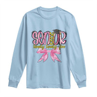 Funny Senior EST 2025 Graduation Long Sleeve Shirt Twenty Twenty Five Pink Bow