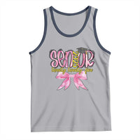 Funny Senior EST 2025 Graduation Tank Top Twenty Twenty Five Pink Bow