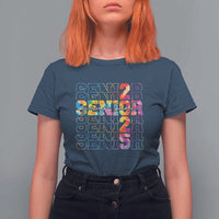 Personalized Senior 2025 T Shirt For Women Custom Text Class Of 2025 Graduation