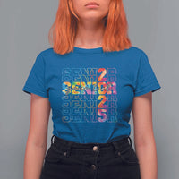 Personalized Senior 2025 T Shirt For Women Custom Text Class Of 2025 Graduation