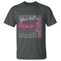 Personalized Senior 2025 T Shirt Custom Text Class Of 2025 Graduation Glitter Print