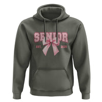 Funny Senior EST 2025 Graduation Coquette Hoodie